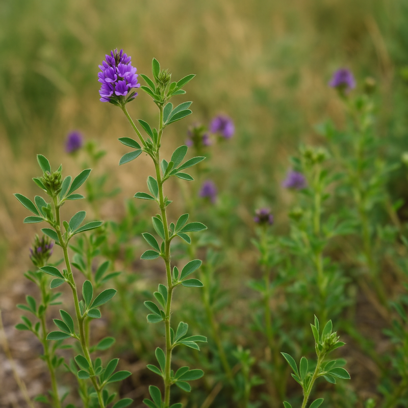 Alfalfa plant in the wild