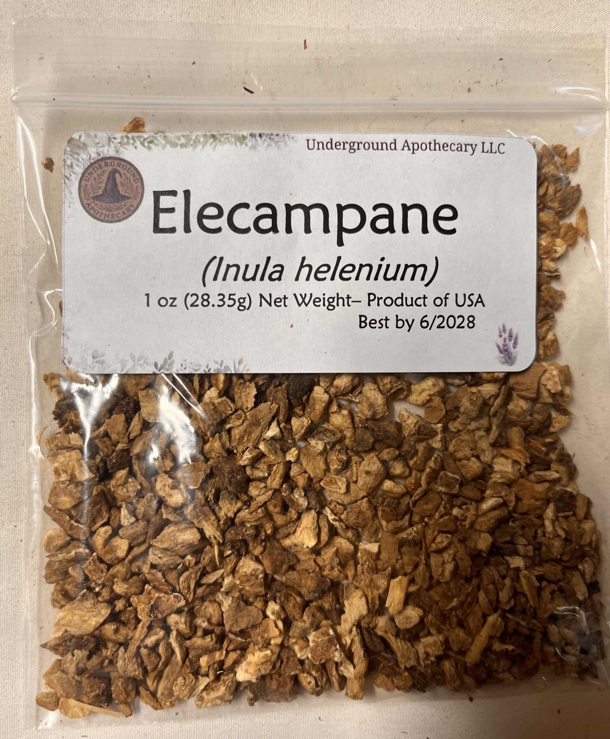 IMG_0803 Elecampane root (Inula helenium) - 1 oz. poly bag - Image 1