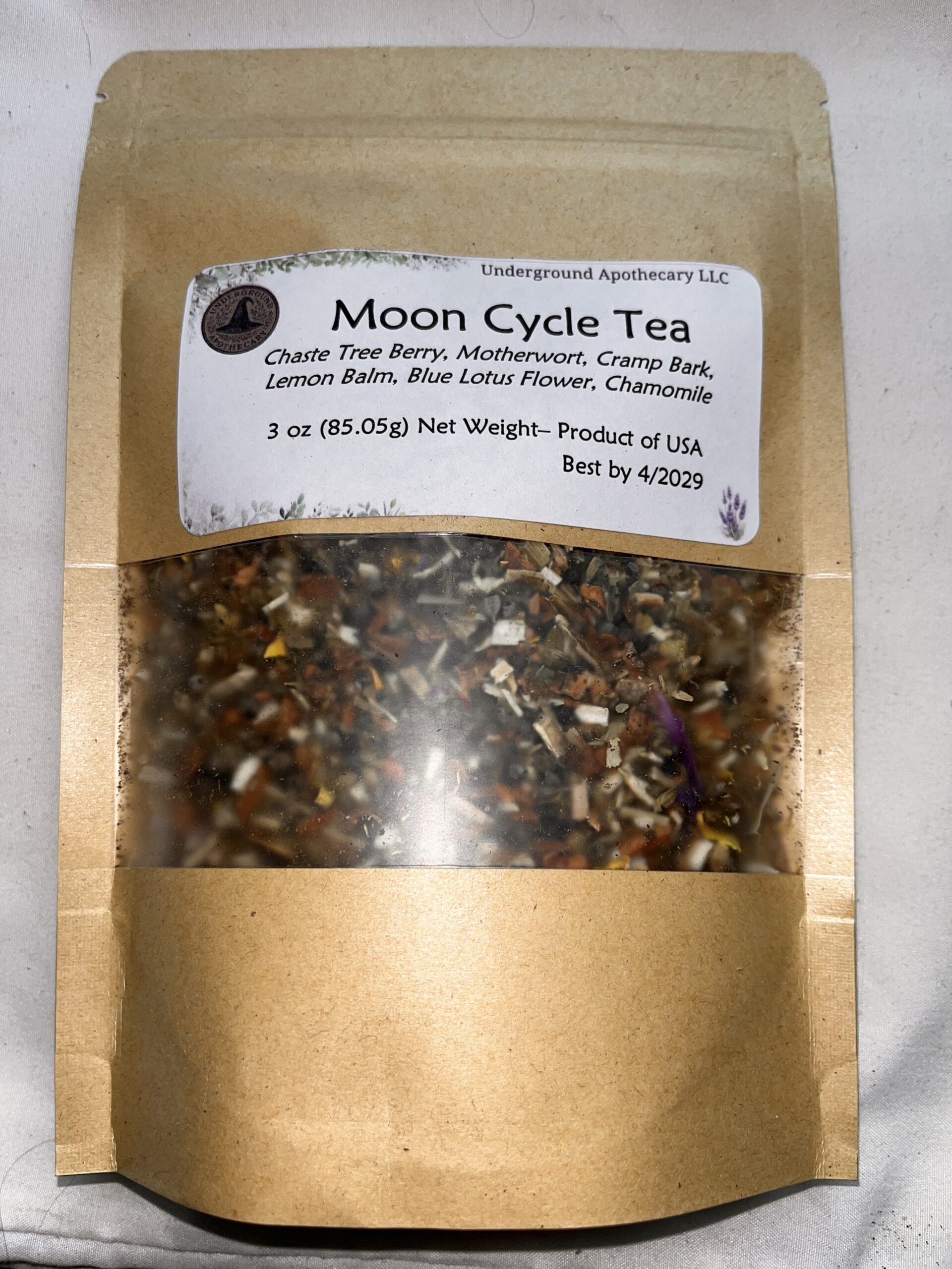 IMG_0889 Moon Cycle Tea - 3 oz. Bag Loose Tea - Image 1